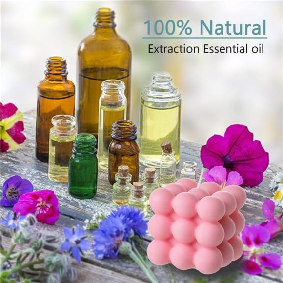 Bubble Candle-Cube Soy Wax Candles,Home Decor Candle,Scented Candle Set 2 Pieces - Picture 4 of 6